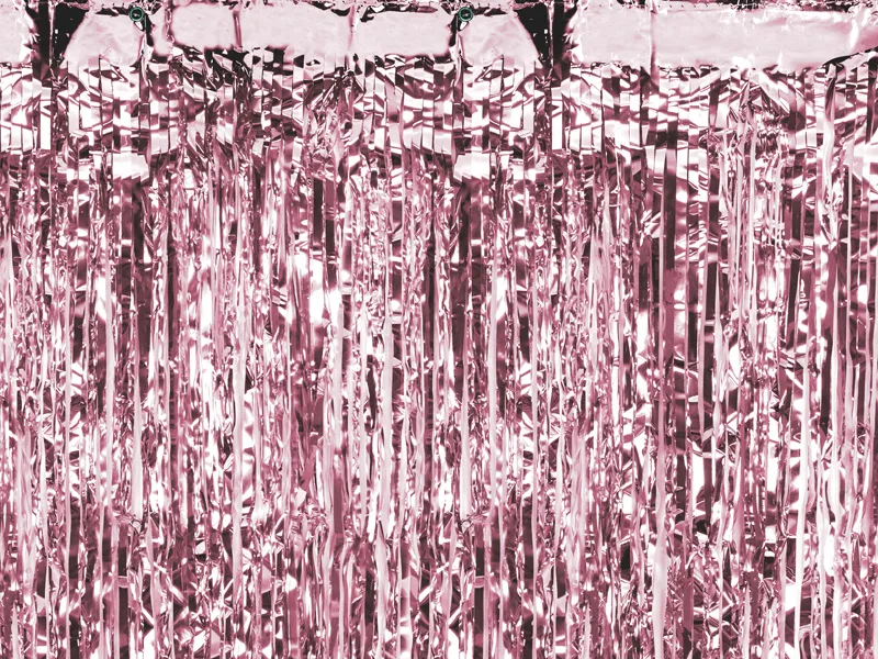 Ροζ-Xρυσή foil Κουρτίνα Διακόσμησης