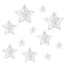 Διακοσμητικά Αστέρια ασημί 3D (11 τεμ)