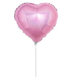 Mini Shape Μπαλόνι Ροζ Καρδιά Holographic