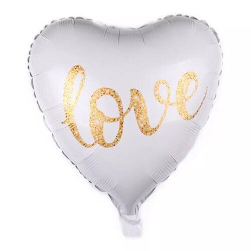 18" Μπαλόνι Καρδιά Λευκή Love
