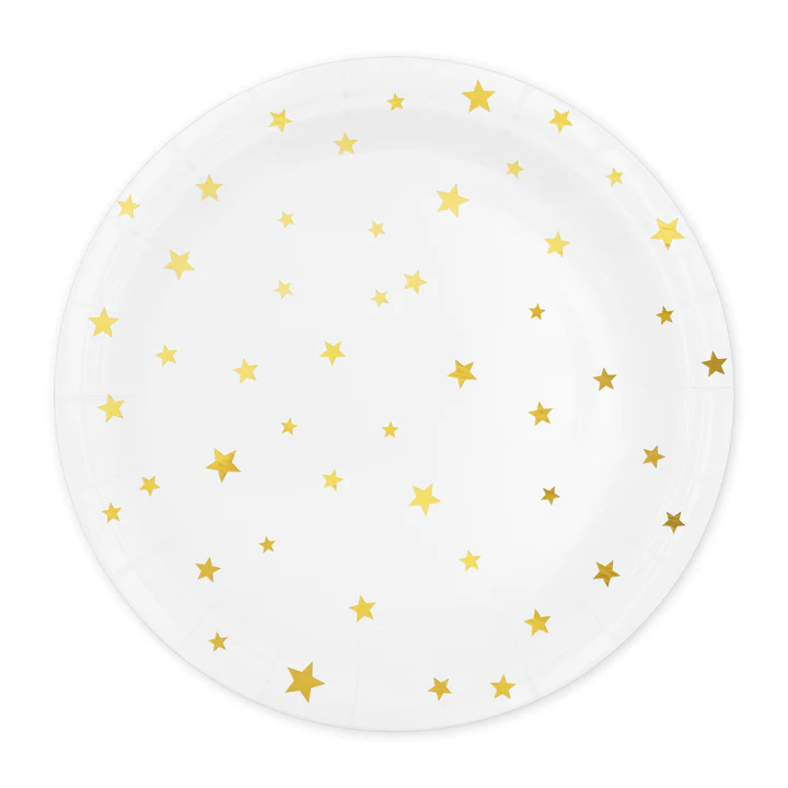Πιάτα πάρτυ χρυσά Αστεράκια (6 τεμ)