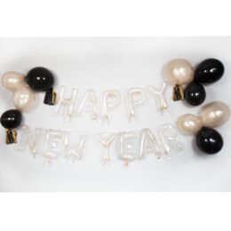 Σετ διάφανα μπαλόνια Happy New Year