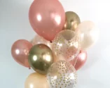 Σετ Μπαλόνια Golden Wishes με κομφετί (6 τεμ)