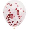 Σετ μπαλόνια με κομφετί καρδιές (6 τεμ)