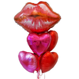 Σετ μπαλόνια Χείλη και Καρδιές (5 τεμ)