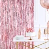 ροζ χρυσή διακοσμητική μεταλλική κουρτίνα