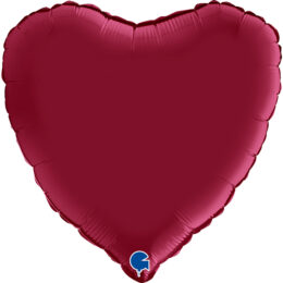 8" Μπαλόνι Σατέν Κερασί Καρδιά