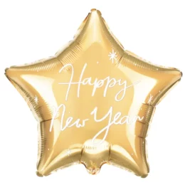 19" Μπαλόνι χρυσό Aστέρι Happy New Year