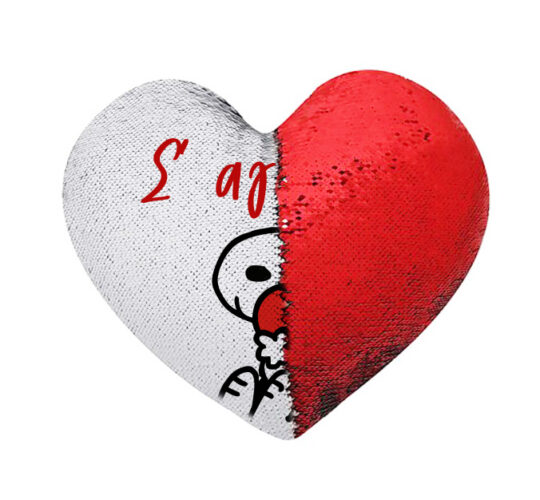 Μαξιλάρι Καρδιά με πούλιες - Snoopy