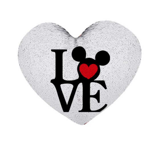 Μαξιλάρι Καρδιά με πούλιες - LOVE MICKEY