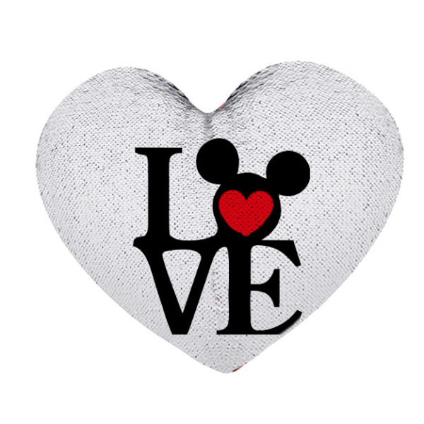 Μαξιλάρι Καρδιά με πούλιες - LOVE MICKEY