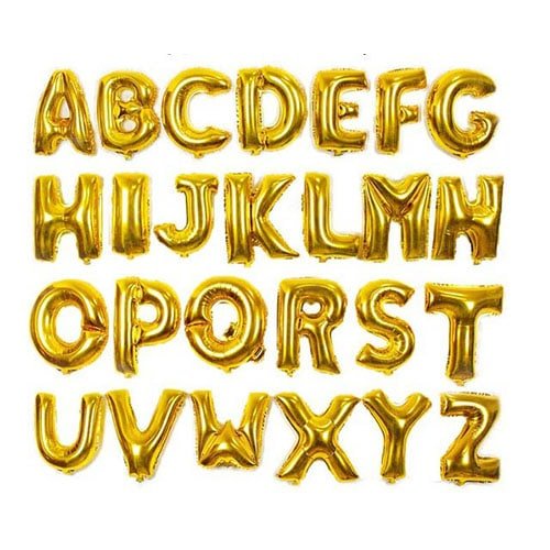 Τεράστια Μπαλόνια Γράμματα Χρυσά 100 cm