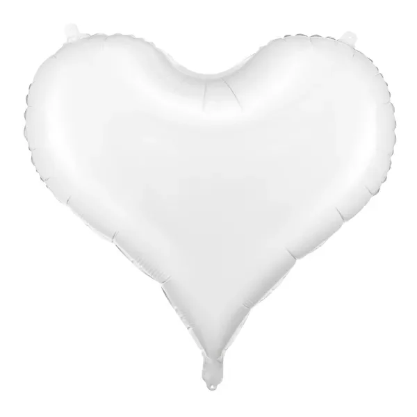 30" Μπαλόνι Άσπρο σατέν Καρδιά