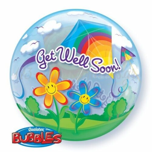 22" Μπαλόνι Bubble για Περαστικά "Get Well Soon"