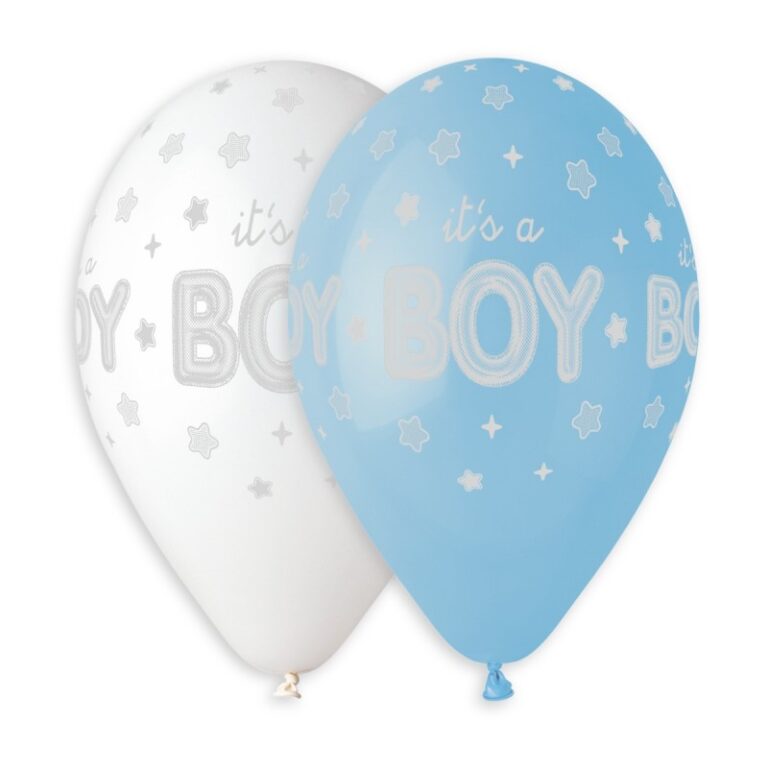 13" Μπαλόνι "It's a boy" ασημί αστέρια