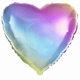 18" Μπαλόνι Καρδιά παστέλ Rainbow