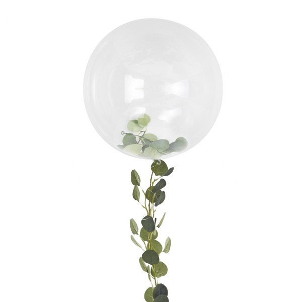 36" Μπαλόνι διάφανο με τεχνητά Φύλλα