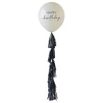 24" Μπαλόνι Γενεθλίων nude με μαύρες φούντες