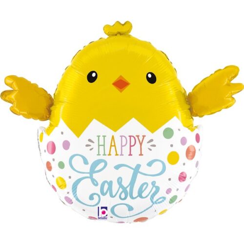 33" Μπαλόνι Κοτοπουλάκι με αυγό ''Happy Easter"