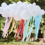 DIY Γιρλάντα Μπαλονιών Σύννεφο με Ουράνιο Τόξο (40 τεμ)