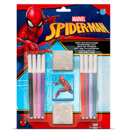 Σετ σφραγίδες και μαρκαδόροι Spiderman