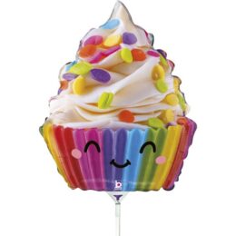 Mini Shape Μπαλόνι Χαμογελαστό Cupcake