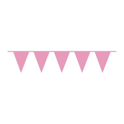 Τριγωνικά Σημαιάκια Ροζ ανοιχτό