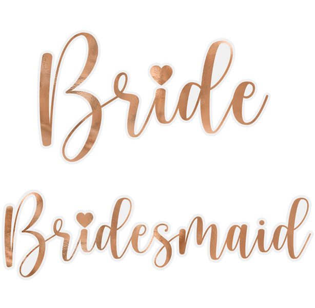 Αυτοκόλλητα ποτηριών Bride & Bridesmaid (6 τεμ)