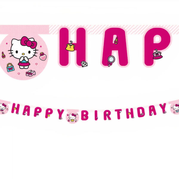 Hello Kitty Γιρλάντα Happy Birthday 2m
