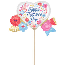 Mini Shape Μπαλόνι “Happy Mothers Day” Φλοράλ