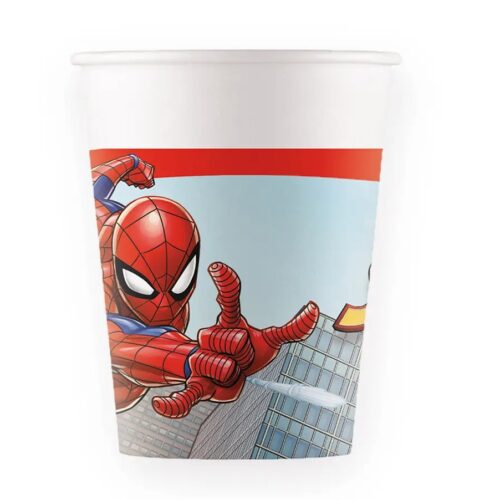 Ποτήρια πάρτυ Spiderman - Crime Fighter (8 τεμ)