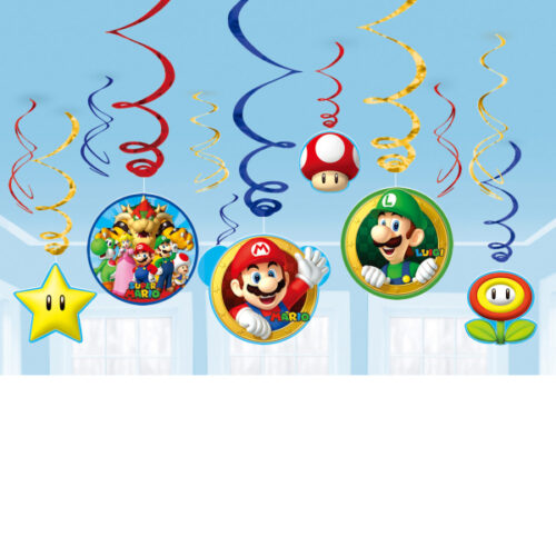 Swirl Διακοσμητικά Oροφής Super Mario (12 τεμ)
