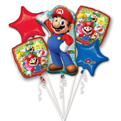 Μπουκέτο Μπαλόνια Super Mario (5 τεμ)