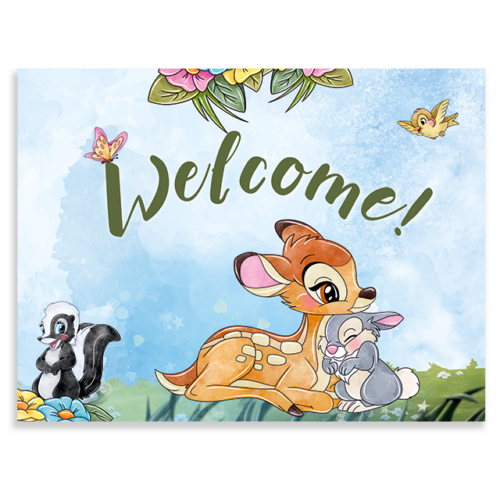 Καμβάς Βάπτισης Welcome - Ελαφάκι Bambi