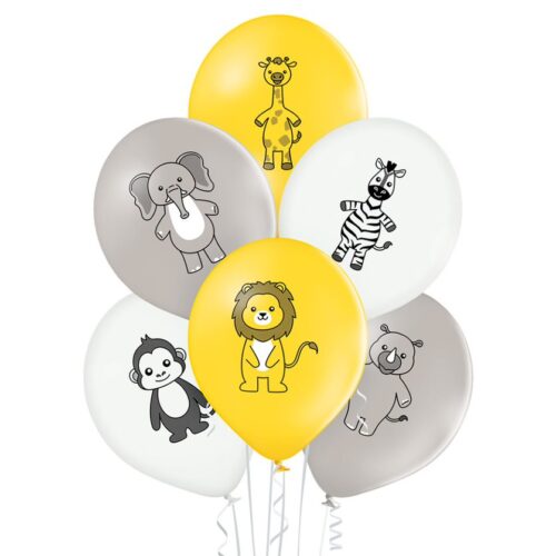 Λάτεξ μπαλόνια Ζωάκια Ζούγκλας (6 τεμ)