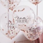 Σετ μπαλόνια με κομφετί "Team Bride" (5 τεμ)