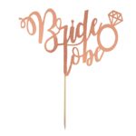 Topper Τούρτας Bride to be ροζ-χρυσό