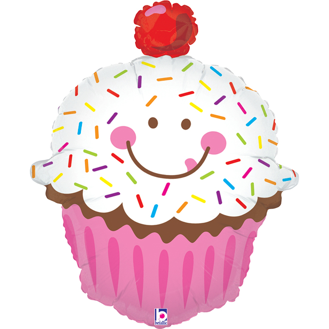 24" Μπαλόνι Χαμογελαστό Cupcake