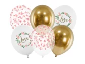 Λάτεξ μπαλόνια 'Love' Φλοράλ (6 τεμ)