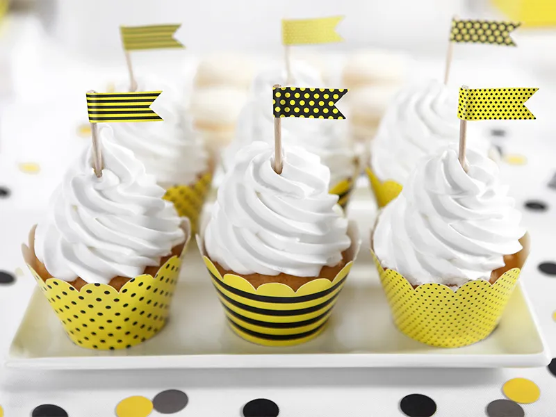 Toppers Cupcakes - Σημαιάκια Bee (6 τεμ)