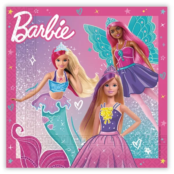 Χαρτοπετσέτες Barbie Fantasy (8 τεμ)