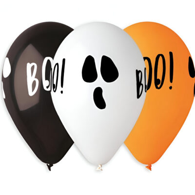 Λάτεξ μπαλόνια Halloween - Φαντάσματα Boo (5 τεμ)