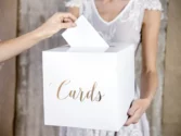 Λευκό Κουτί γάμου για κάρτες