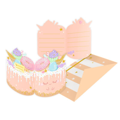 Προσκλήσεις πάρτυ Crazy Cake (8 τεμ)