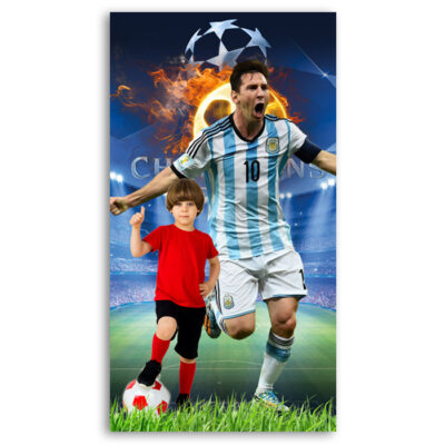 Αφίσα πάρτυ με φωτογραφία Ποδοσφαιριστής – Lionel Messi