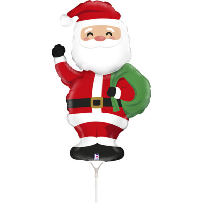 14'' Mini Shape Μπαλόνι Άγιος Βασίλης με σάκο
