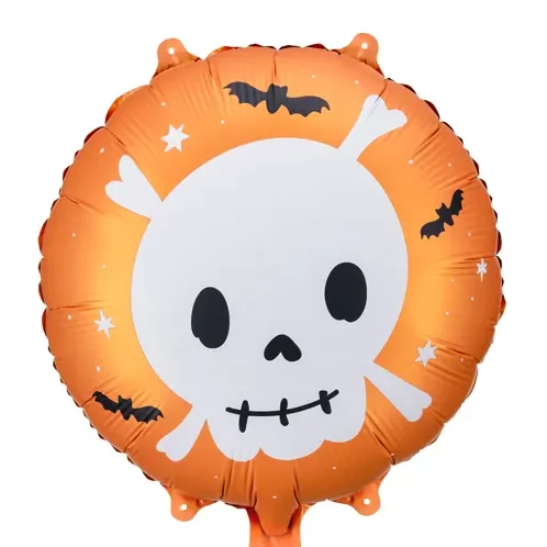 18" Μπαλόνι πορτοκαλί Skull