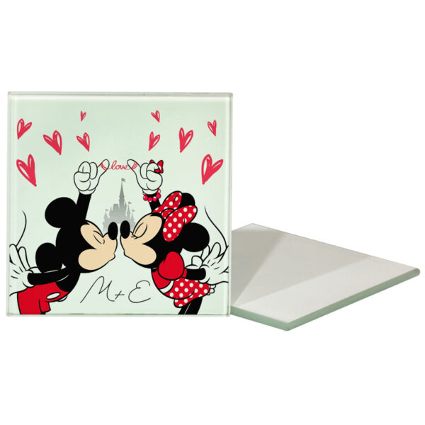 Γυάλινο σουβέρ - Mickey & Minnie in Love