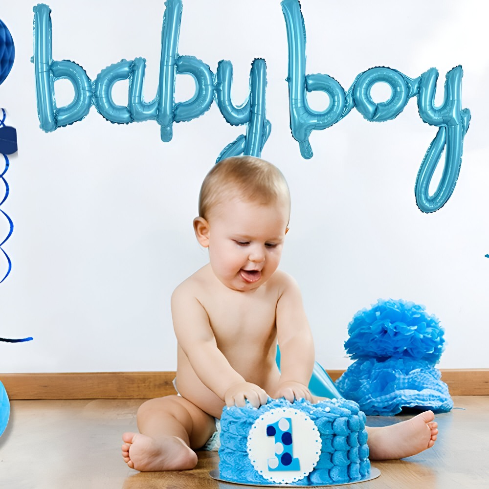 Μπαλόνι μπλε φράση 'baby boy'
