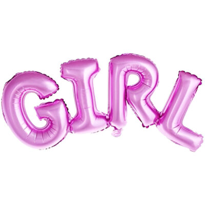 Μπαλόνι ροζ φράση 'GIRL'